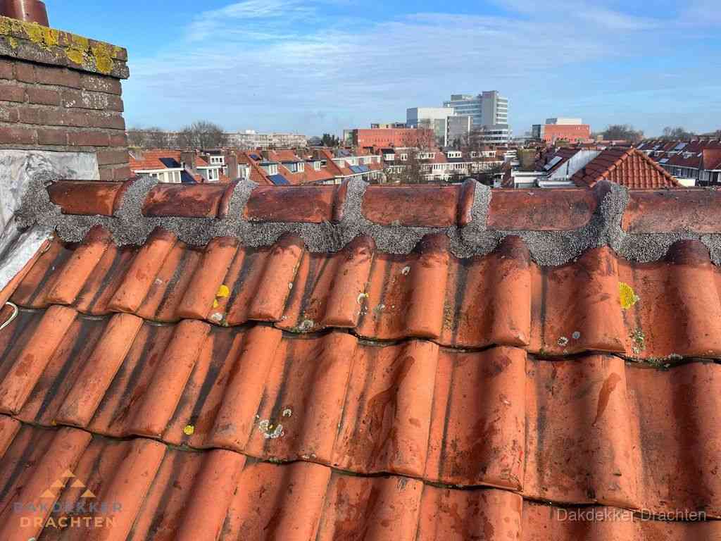Nieuw bitumen plat dak met uitzicht over woonwijk in Drachten Nieuw bitumen plat dak met uitzicht over woonwijk in Drachten
